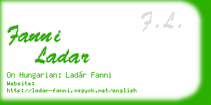 fanni ladar business card